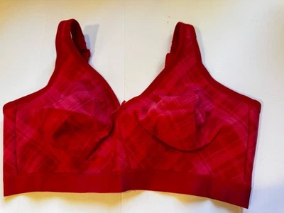 NUEVO Sujetador Lane Bryant Cacique Sin Forro Sin Alambres 42DDD Coral Cuadros Foto 1 de 4