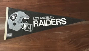 Vintage NFL Los Angeles Raiders Wimpel Silber und Schwarz Man Cave - Bild 1 von 10