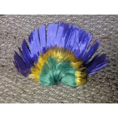 Peluca Mohawk Adulto Mardi Gras Disfraz de Halloween Divertido Rock Fiesta Hippy Juegos con disfraces Foto 1 de 4