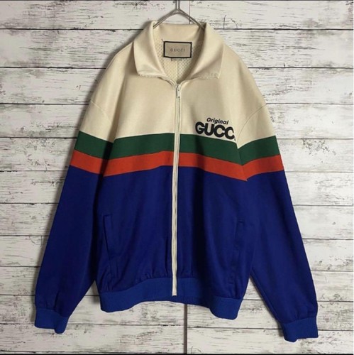 Gucci raro design track jacket blouson taglia grande us intime ottimeioni