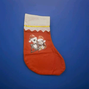  Pesadilla antes de Navidad Jack & Sally Sombrero de Santa 13" Medias de fieltro rojo Nuevo  - Imagen 1 de 2