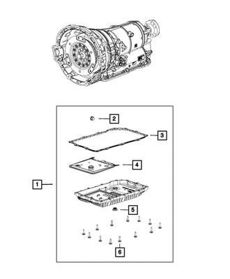 Filtro y cárter de aceite de transmisión Mopar genuino 68261504AA Foto 1 de 4