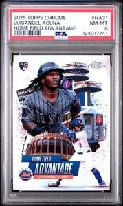 Luisangel Acuna 2025 Topps Chrome Home Field Advantage #HA31 PSA 8 RC CASE HIT - Picture 1 of 2