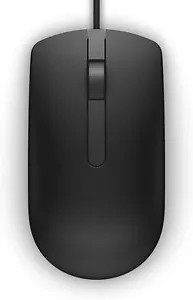 Dell Premium Optical Scroll Wheel USB Wired Mouse MS116 Black Laptop Desktop - Picture 1 of 7