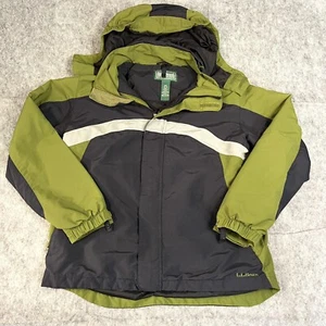 LL BEAN Boys Youth XL 18 Nylon Jacket Hooded Coat Kid’s Lightweight Green Spring - Picture 1 of 15
