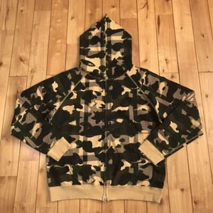 BAPE Check 1st camo Yellow Full zip hoodie A Bathing Ape Size S - Picture 1 of 9