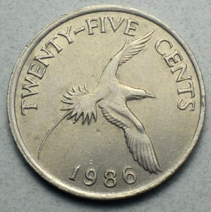 Bermuda 25c 25 Cent 1986 KM# 47 British Commonwealth Münze - Bild 1 von 2