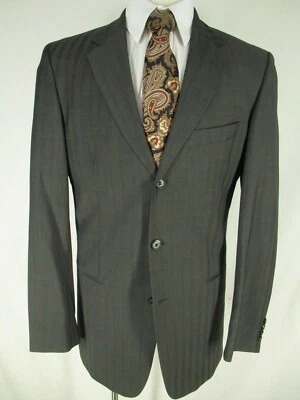 Terno Hugo Boss Einstein Sigma masculino cinza espinha de peixe 2 BTN S100S 40L - Imagem 1 de 4