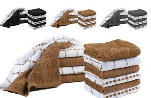 Juego de toallas de té paños 100 % algodón limpieza de cocina secado paquete de 12 - Imagen 1 de 4