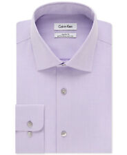Calvin Klein Purple 15.5 X 34/35 Regular Fit Men Dress Shirt Performance G07