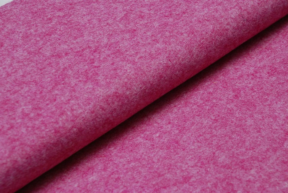 HANDICRAFT Wool/Viscose Felt Fabric Material - MARL FUCHSIA V11 - Image 1 of 1