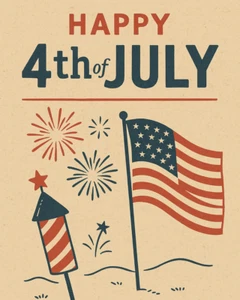 Vintage 4th of July Reprint ? Patriotic Independence Day - 5x7 Glossy Photo - Picture 1 of 1