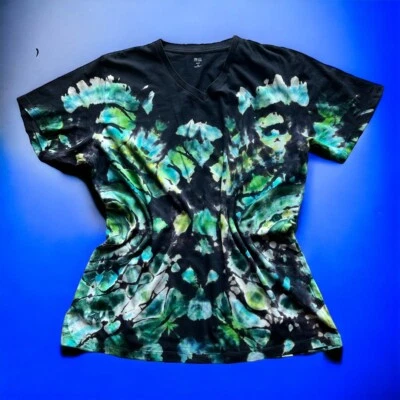  Camiseta unissex tingida à mão tamanho XL - Imagem 1 de 4