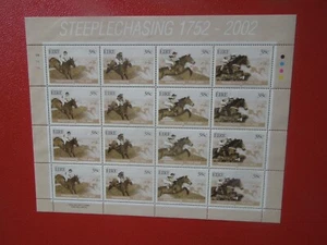 G6230 IRLANDA 2002 CABALLOS STEEPLECHASING 1 X M/S HOJA DE 16 MNH - Imagen 1 de 2
