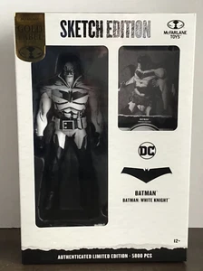 McFarlane Toys DC Multiverse Batman White Knight Sketch Edition Gold Label EE Ex - Picture 1 of 4