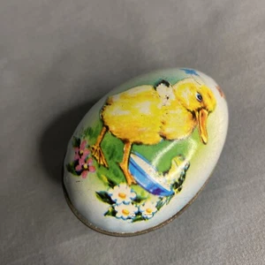 80er Jahre Murray Allen Metalldose Osterei Küken Frosch Vintage - Bild 1 von 3
