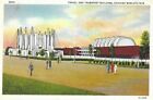 1933 Chicago World's Fair Expo "Travel & Transport Bldg" Curteich Linen PC 110A