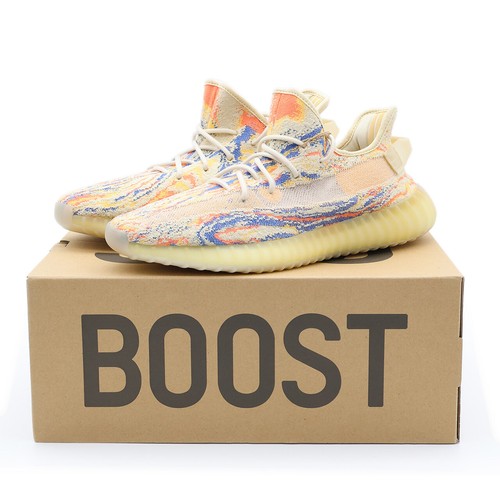 GW3773 Yeezy Boost 350 V2 MX Giallo Avena Beige Blu Mosaico Arancione Bianco ...