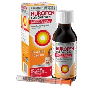 Nurofen For Children 3 months - 5 years Pain and Fever Relief Strawberry 200ml - Picture 1 of 1