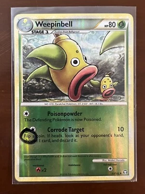 ERROR Misprint! Weepinbell 53/102 Reverse Holo LP/NM Pokemon TCG Triumphant - Image 1 of 4