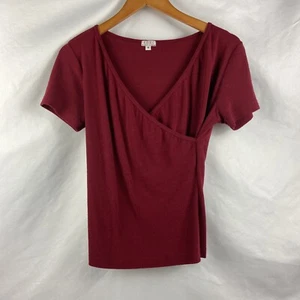 X*O*X*O Womens Maroon Top Short Sleeve Womens M - Picture 1 of 7