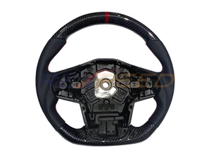 REXPEED Carbon Fiber BLACK Volante de cuero para Supra 2020 + A90 A91 MKV - Imagen 1 de 2