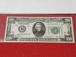 Billete de 20 dólares de la Reserva Federal de 1928. GEMA SIN CIRCULAR CCU FR.2050-J #MF-T2419 - Imagen 1 de 2