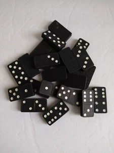 Vintage Jaymar Dominoes 22 Loose Wood Pieces - Picture 1 of 6