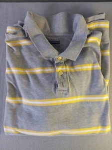 Basic Editions Men's Polo size 3XL Gray yellow stripes no flaws - Picture 1 of 6