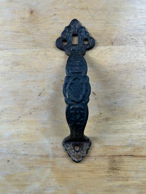 1890's Victorian Eastlake 7  1/8" Cast Iron Door Pull / Handle , Free S/H - Image 1 of 4