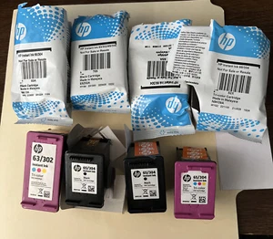 ✨Authentic Original HP65 Empty VIRGIN 4 Ink Cartridge Never Filled Blk/TRIColor✨ - Picture 1 of 7