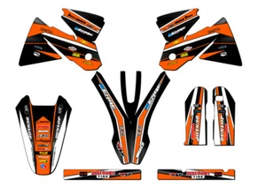1998-2000 EXC VIGOR Orange Senge Graphics Kit Compatible with KTM - Picture 1 of 4