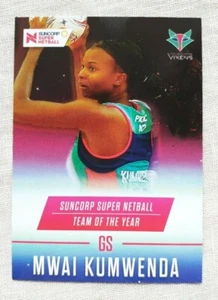 2018 Suncorp Super Netball Team of the Year Card SSNA-01 Mwai Kumwenda - Picture 1 of 2