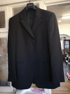 Mens LUXURY VERSACE classic black wool suit 50R. Used once - Picture 1 of 8