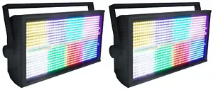 (2) Rockville STAGE PANEL 864 LED RGB Pro Stage Wash Lights+Strobe+Matrix Combo - Picture 1 of 8