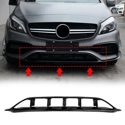 Spoiler labial dianteiro para Mercedes Benz Classe A W176 A200 A45 AMG 2016-2018 - Imagem 1 de 4