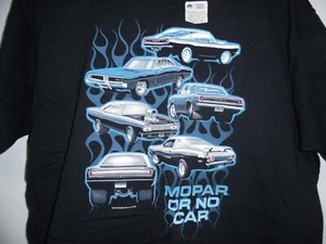MoPar Or No Car Dodge Plymouth Muscle Car schwarzes T-Shirt XL offiziell lizenziert - Bild 1 von 2