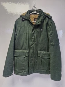 Hanf Kapuze Lamm Kunstfell gefüttert Damen Jacke UK S - Bild 1 von 20