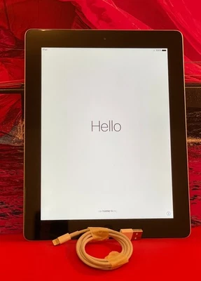 Apple iPad 4. Gen 16Gb WiFi A1458 Silber Grau Retina Guter Zustand mit Ladekabel - Bild 1 von 4