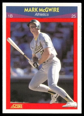 1990 Score 100 Superstars #25 Mark McGwire - Image 1 of 2