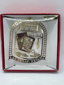Las Vegas Nevada 3D 24kt Gold Finish Messing Cutout Weihnachtsschmuck Neu mit Etikett selten - Bild 1 von 6