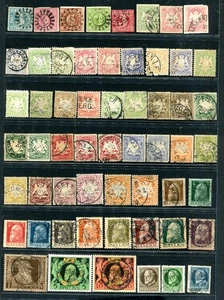 ALEMANIA BAVARIA lote de sellos usados con bisagras - Imagen 1 de 14