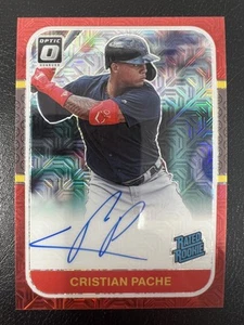 Cristian Pache 2021 Donruss Optic Retro 1987 Rated Rookie Auto Red Mojo /99 - Picture 1 of 2