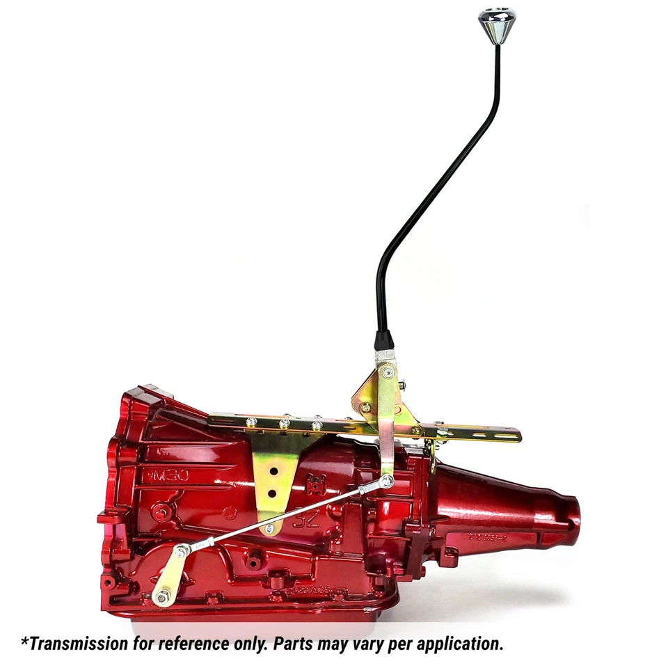 Chrysler 904 Action Shifter Kit 23" Brazo Negro con Doble Curva y Perilla Delux Personalizada Foto 1 de 4