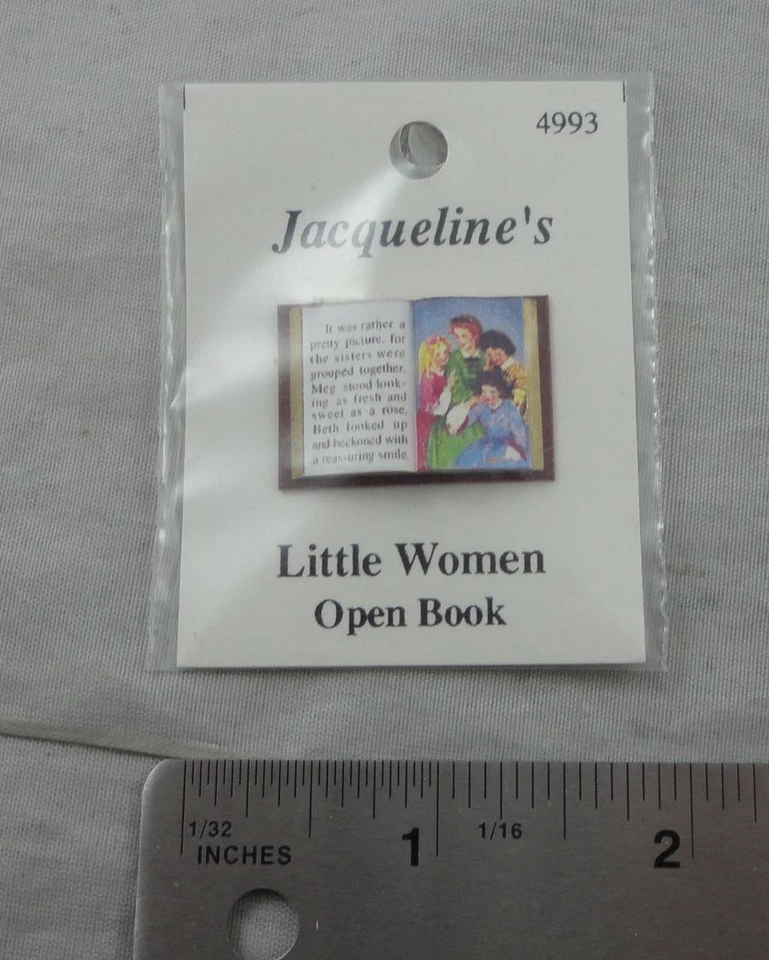 Libro abierto para casas de muñecas miniatura Jacqueline's Little Women escala 1:12 Foto 1 de 1