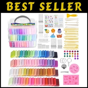 72 Color Polymer Clay Kit with Tools - Picture 1 of 9