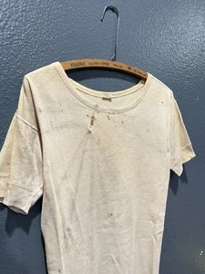 Vintage 1940’s The Globe Men’s Cotton White Blank Tee Shirt Size 42 USA  - Picture 1 of 5