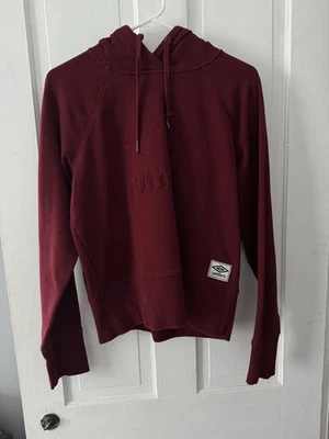 Pulôver moletom com capuz UMBRO logotipo marrom borgonha feminino tamanho G - Imagem 1 de 4