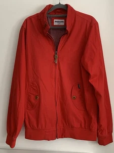 Lambretta Harrington Men's Red Bomber Jacket Size Medium - Picture 1 of 6