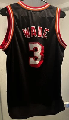 Dwyane Wade Miami Heat HWC NBA Jersey Men S Adidas Vtg #3 Black Sewn Swingman - Image 1 of 4